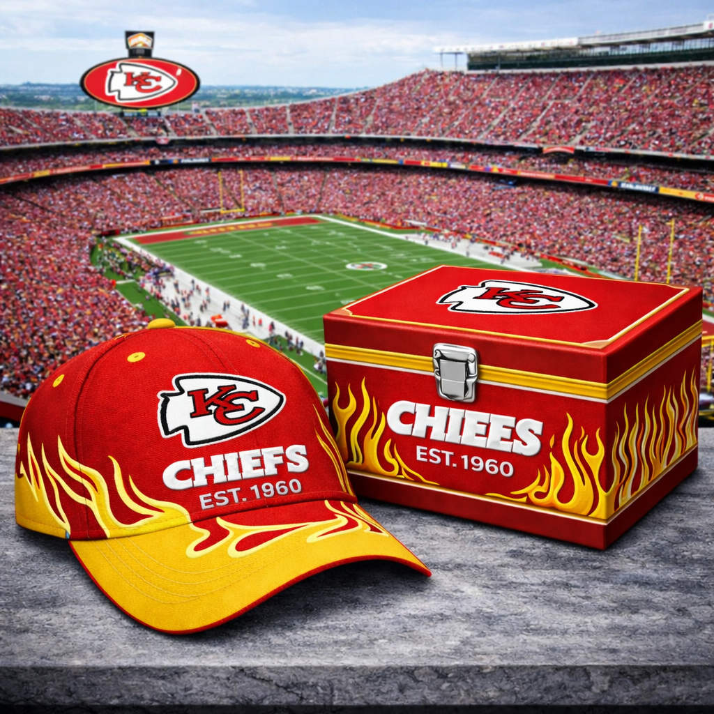 Premium NFL KCC Flame Heritage Vintage Cap V13 NMD CTKT