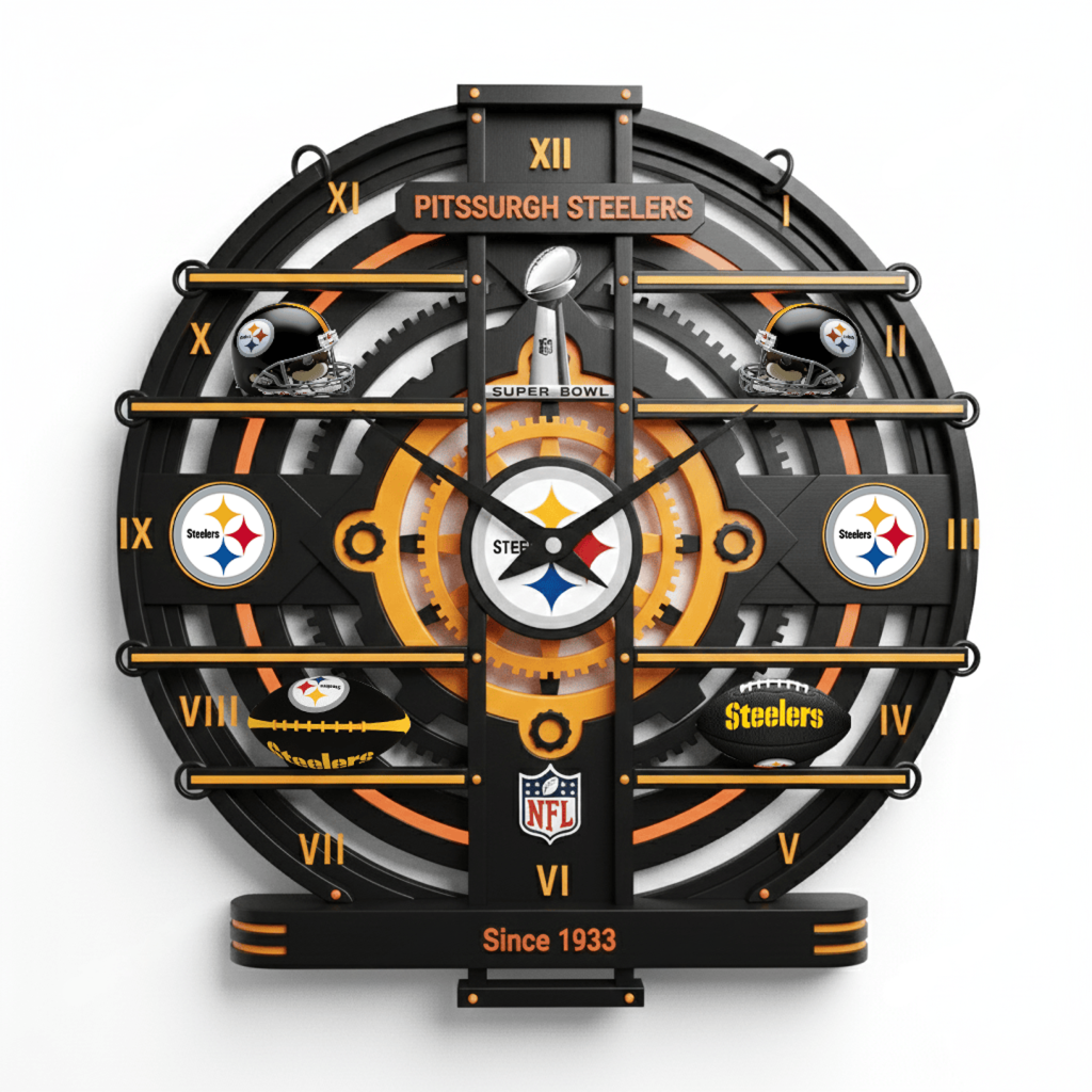 Premium NFL PIT Arcylic Wall Clock V1 NMD TTV