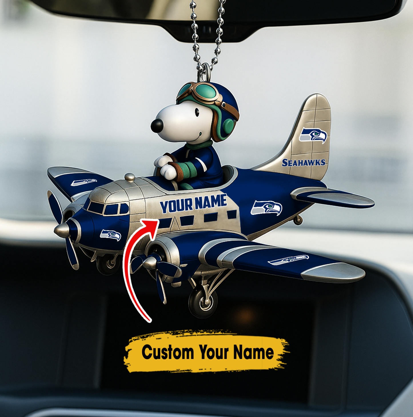 Premium NFL SS x SNP Your Name Car Ornament V2 NAK TTT