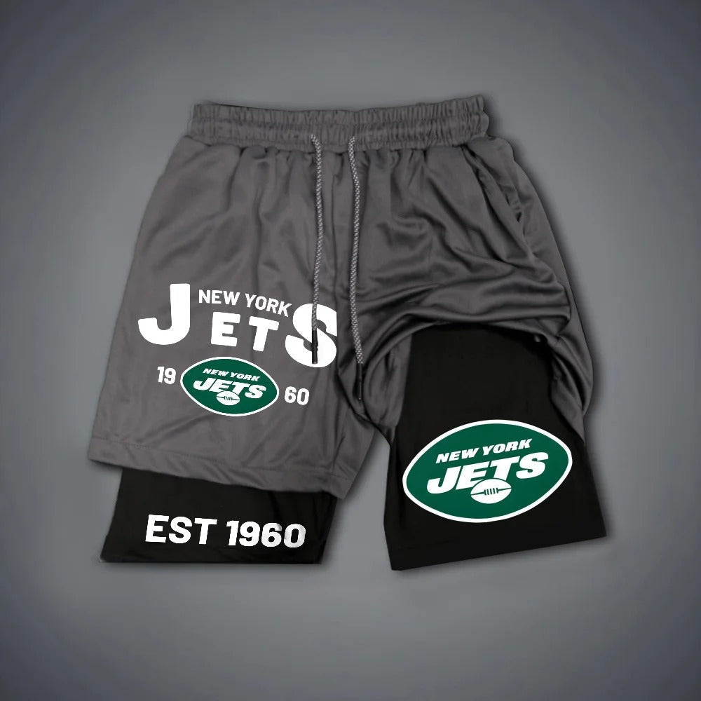 PREMIUM NFL X NYJ Multicolored Pure GYM Shorts NDT NHM