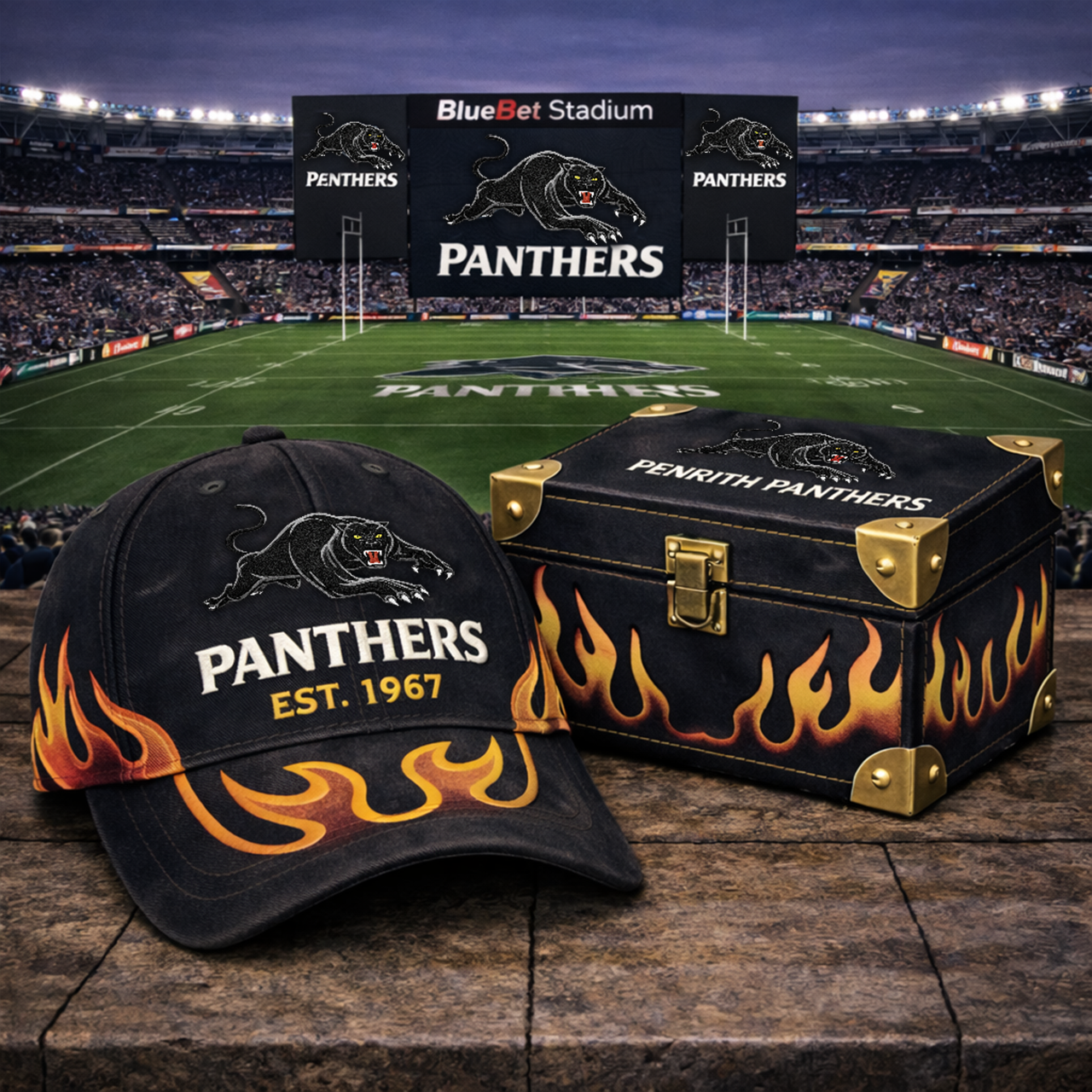Premium NRL PP Flame Heritage Vintage Cap V13 NMD TTV