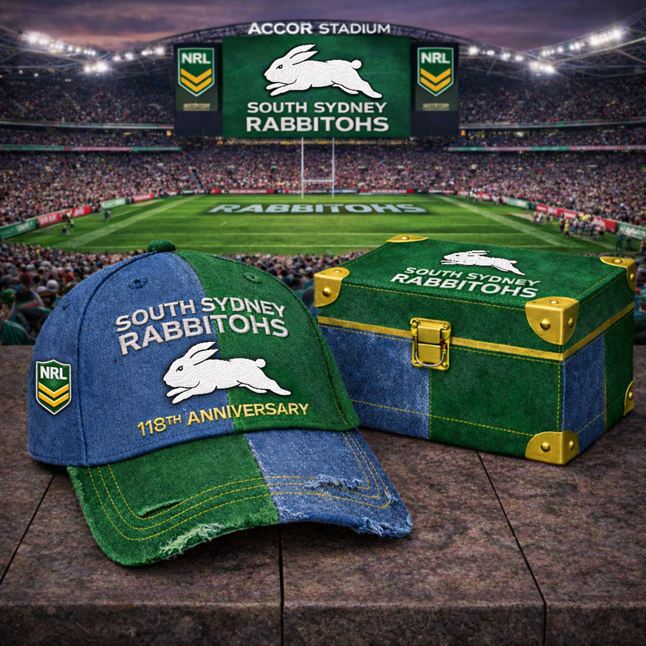 Premium NRL SSR Anniversary Vintage Two-Tone Distressed Cap V11 NMD TTV