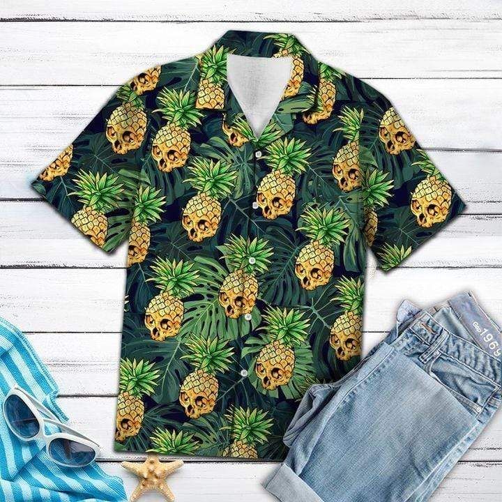 Pineapple Skull Summer Vibe Hawaiian Shirt
