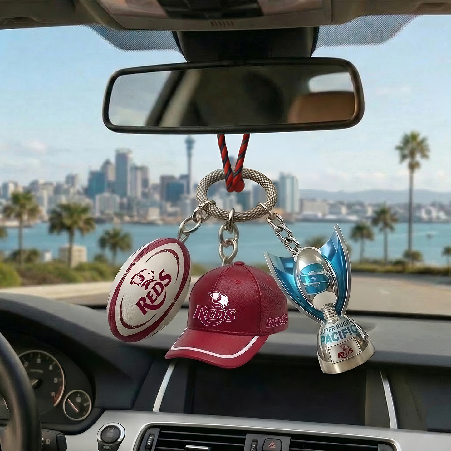 RE_Super Rugby Pacific Car Rearview Mirror Charm NAK TTT