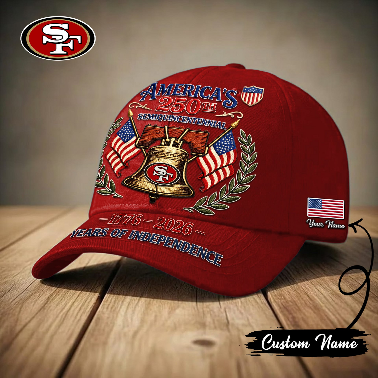 SAN x Premium NFL 1776-2026 Years Of Independence Classic Cap NAK LBN