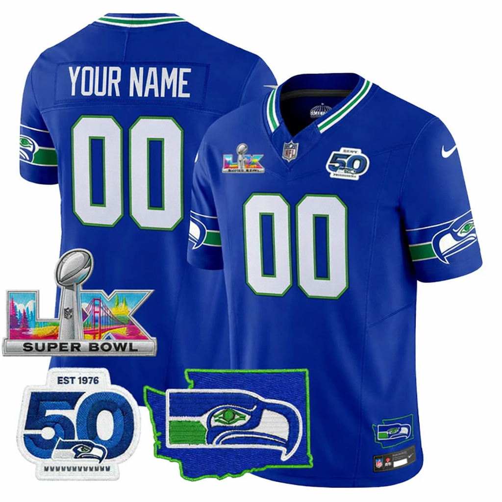 SEA NFC Champs & S.B LX Patch Gold Vapor Jersey DDT NTL