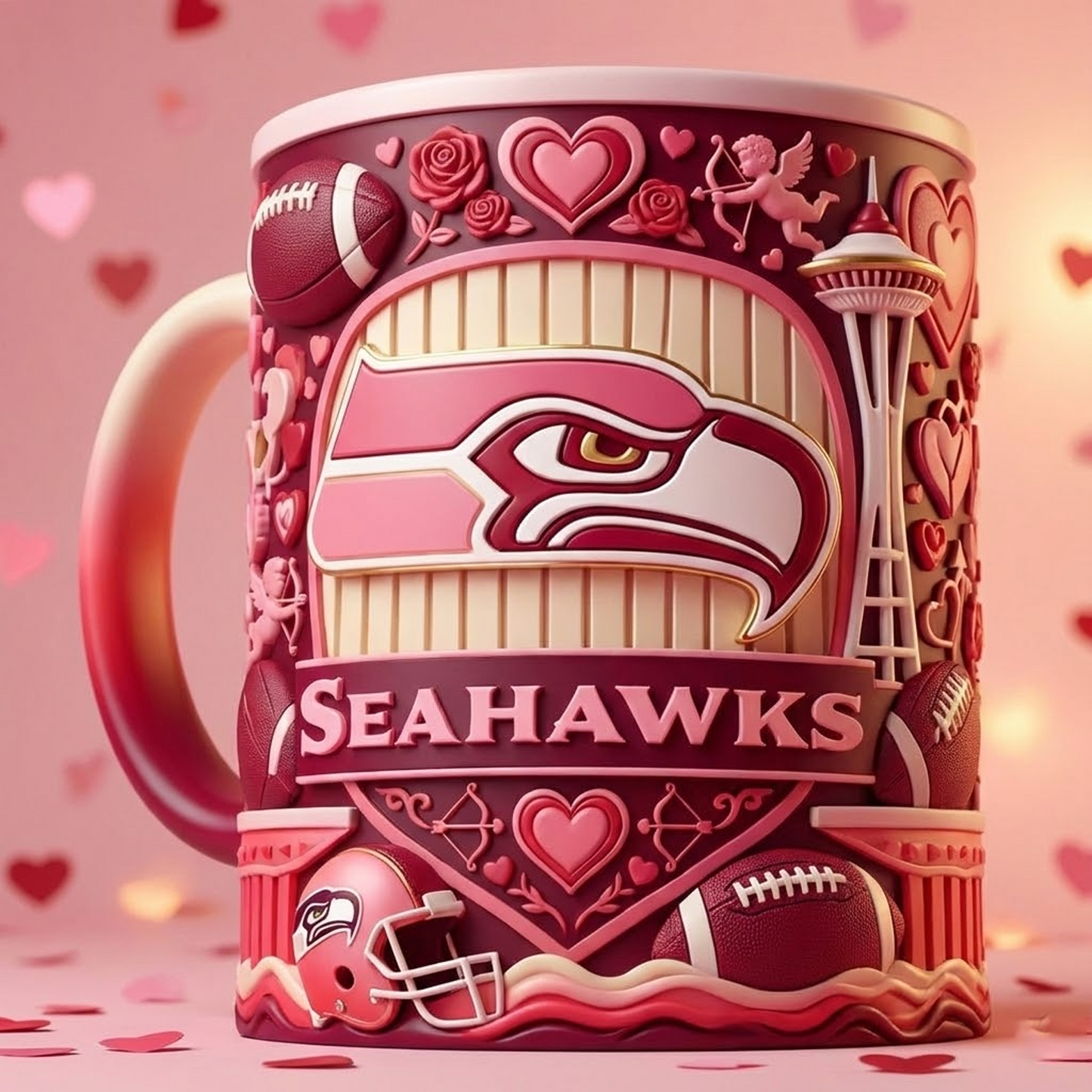 SEA X NFL Love Season Mug - Valentine 2026 NAK NHT
