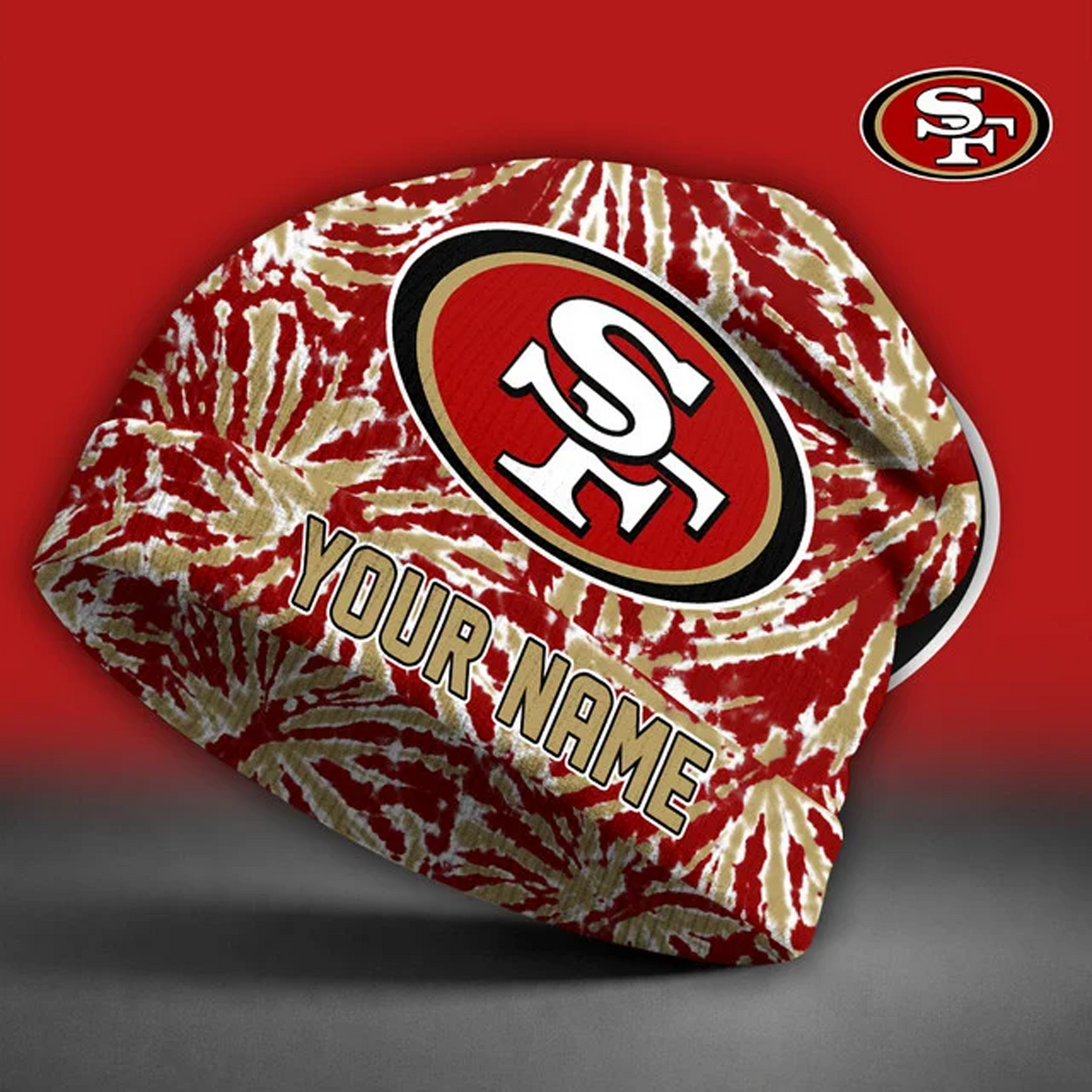 SF X NFL Beanie Hat Custom Name Gifts For Fans - Limited Edition NAK NHT