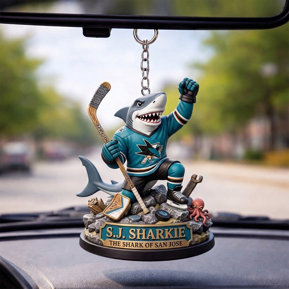 SJS x NHL Guardian Mascot Car Decor NAK TTT