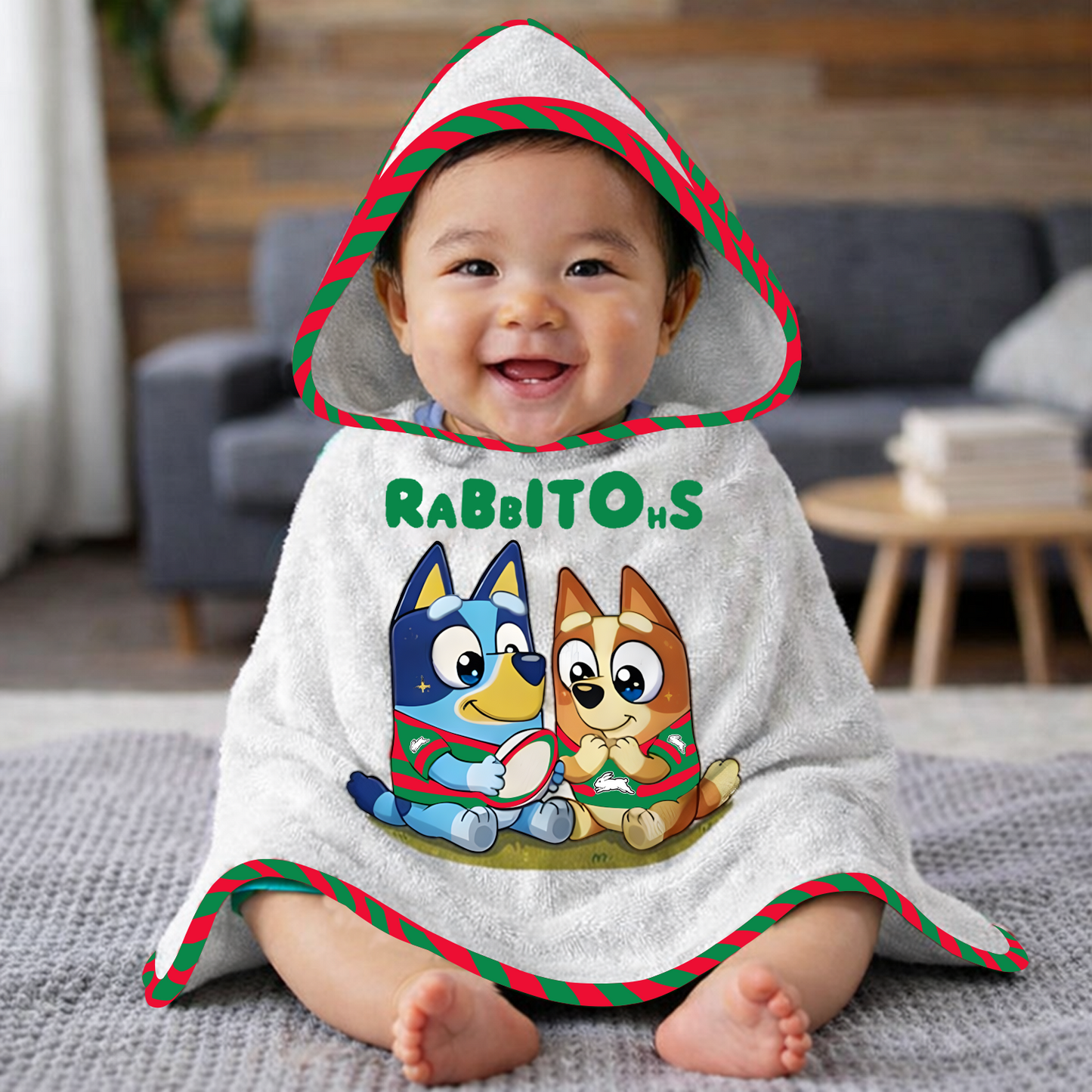 SOU x NRL Cute Baby Bath Hooded Towel NAK NHT