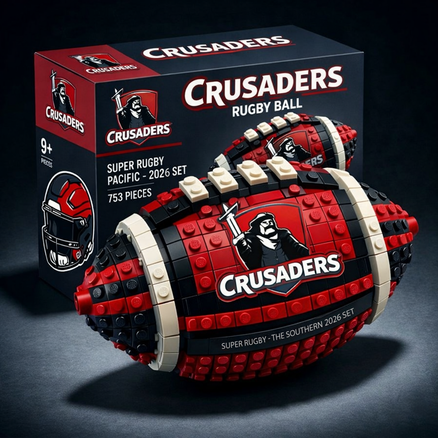 SRP x CRU Rugby Ball Building Block Set NAK NHT