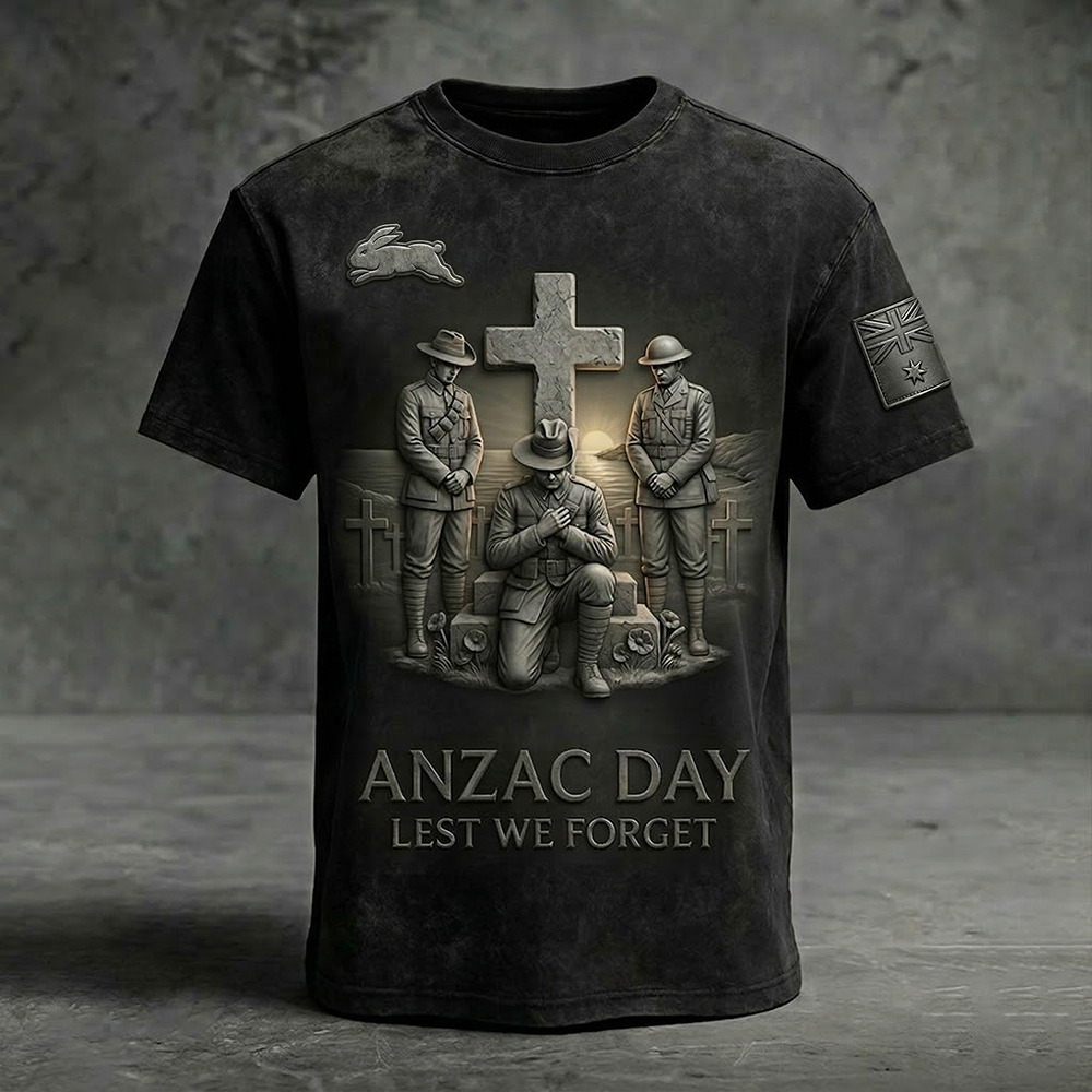 SSR _ NRL ANZAC Day Commemorative T-Shirt - Lest We Forget Edition NAK TTT