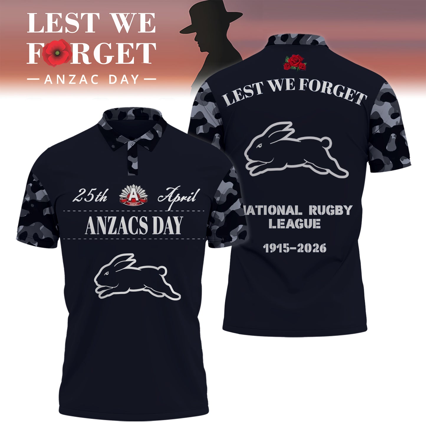SSR x NRL 2026 Anzac Day Polo Shirt DDT TTTZ