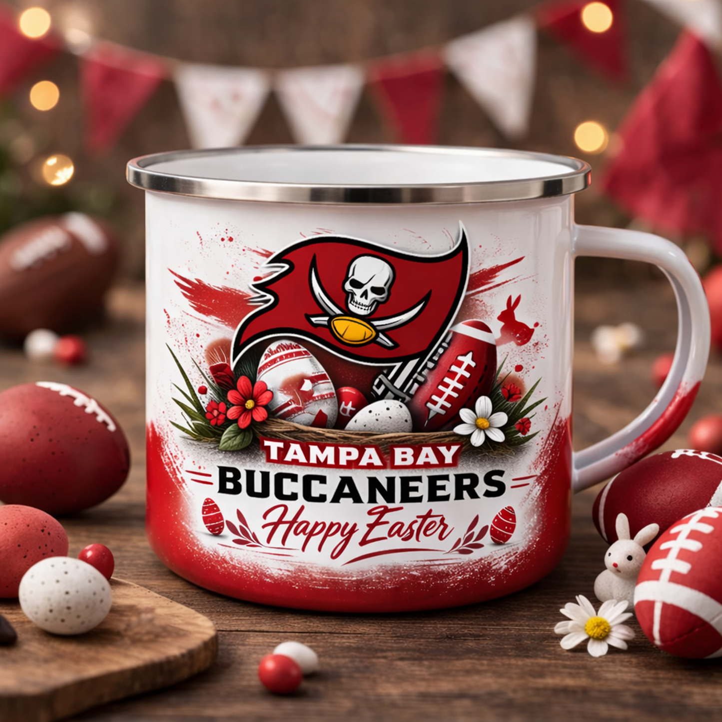 TB X NFL Easter-themed enamel mug NAK NHT