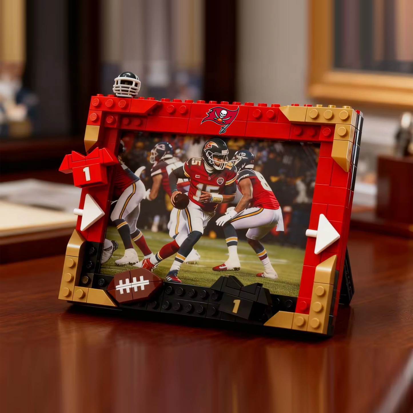 TB X NFL Football Photo Frame Building Set Compatible Display Gift For Fans NAK NHT