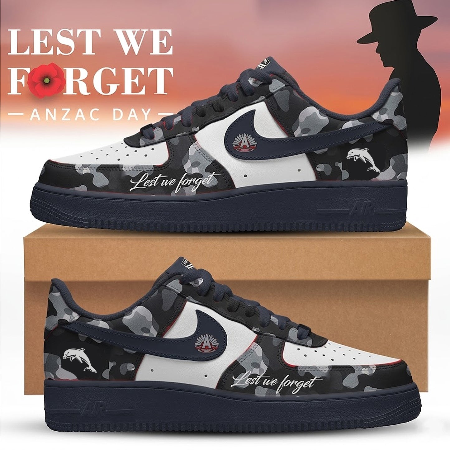 TD x NRL 2026 Anzac Day AF1 Sneakers DDT TTTZ