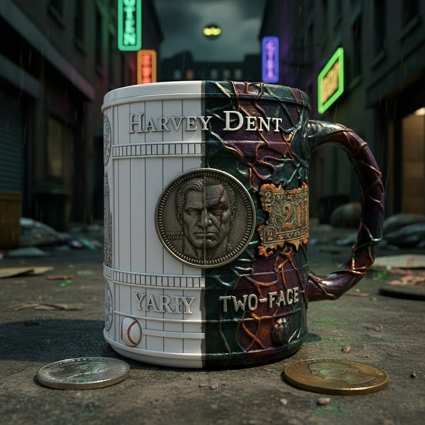 TFA X Mug featuring DC Comics legends. NAK NHT