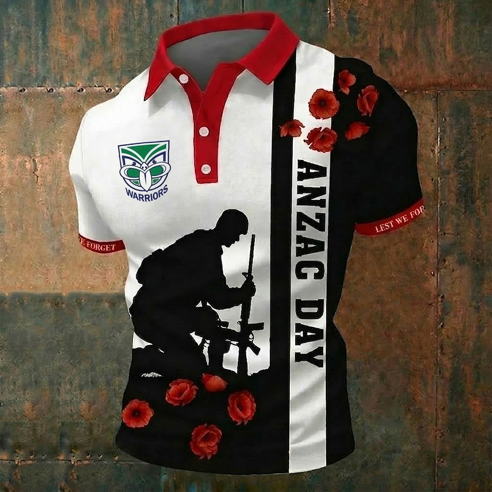 WA + NRL ANZAC Day Special Edition Honour & Pride Polo NAK TTT
