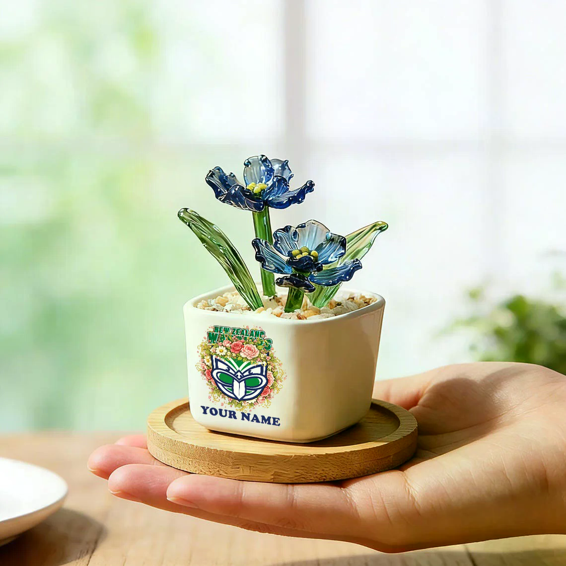 WA _NRL Custom Birth Month Glass Flower Pot Handmade Gift For Fan - Limited Edition NAK TTT