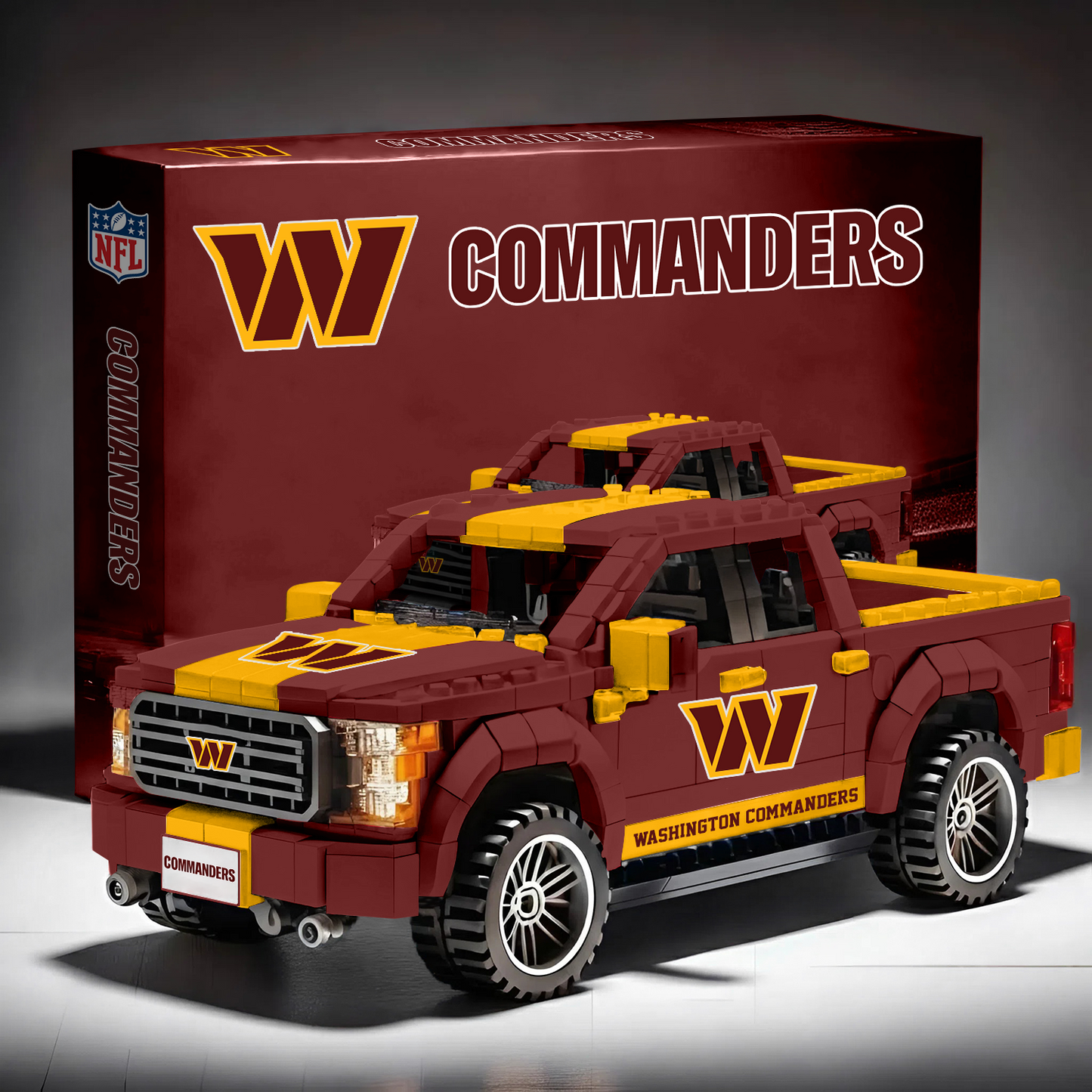 WAS X NFL 3D Racing Truck Model Building Block Set NAK NHT