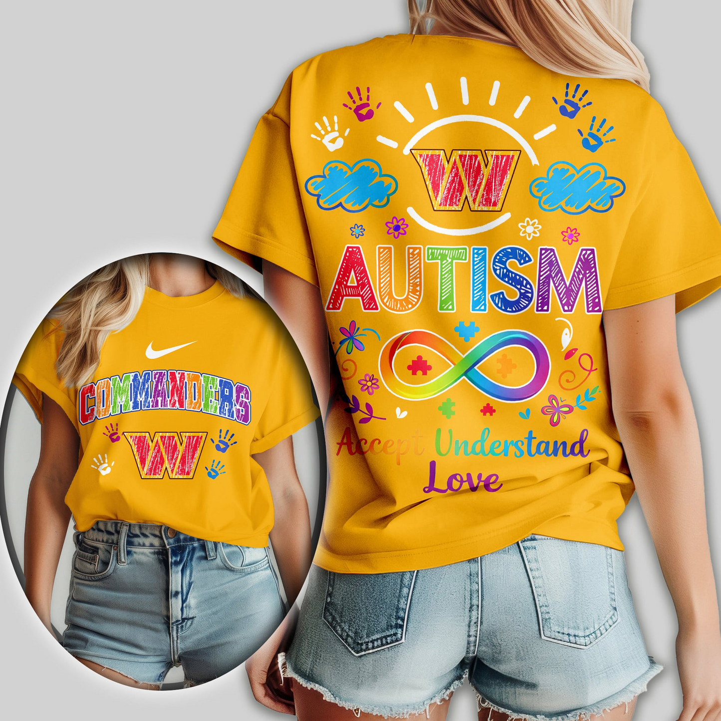 WC Premium NFL National Autism Acceptance Month Women Shirt DDT NTL