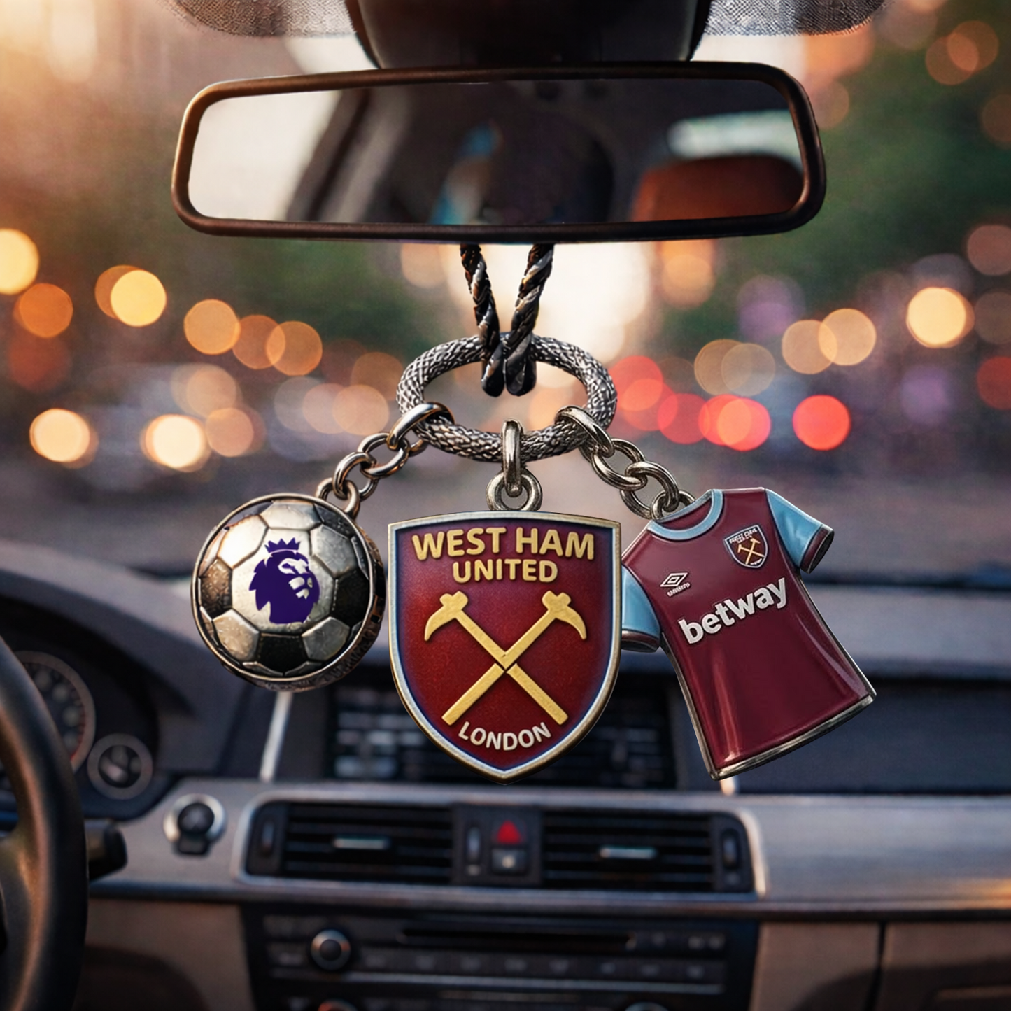 WHU x EPL Custom Football Car Charm DatND DVT