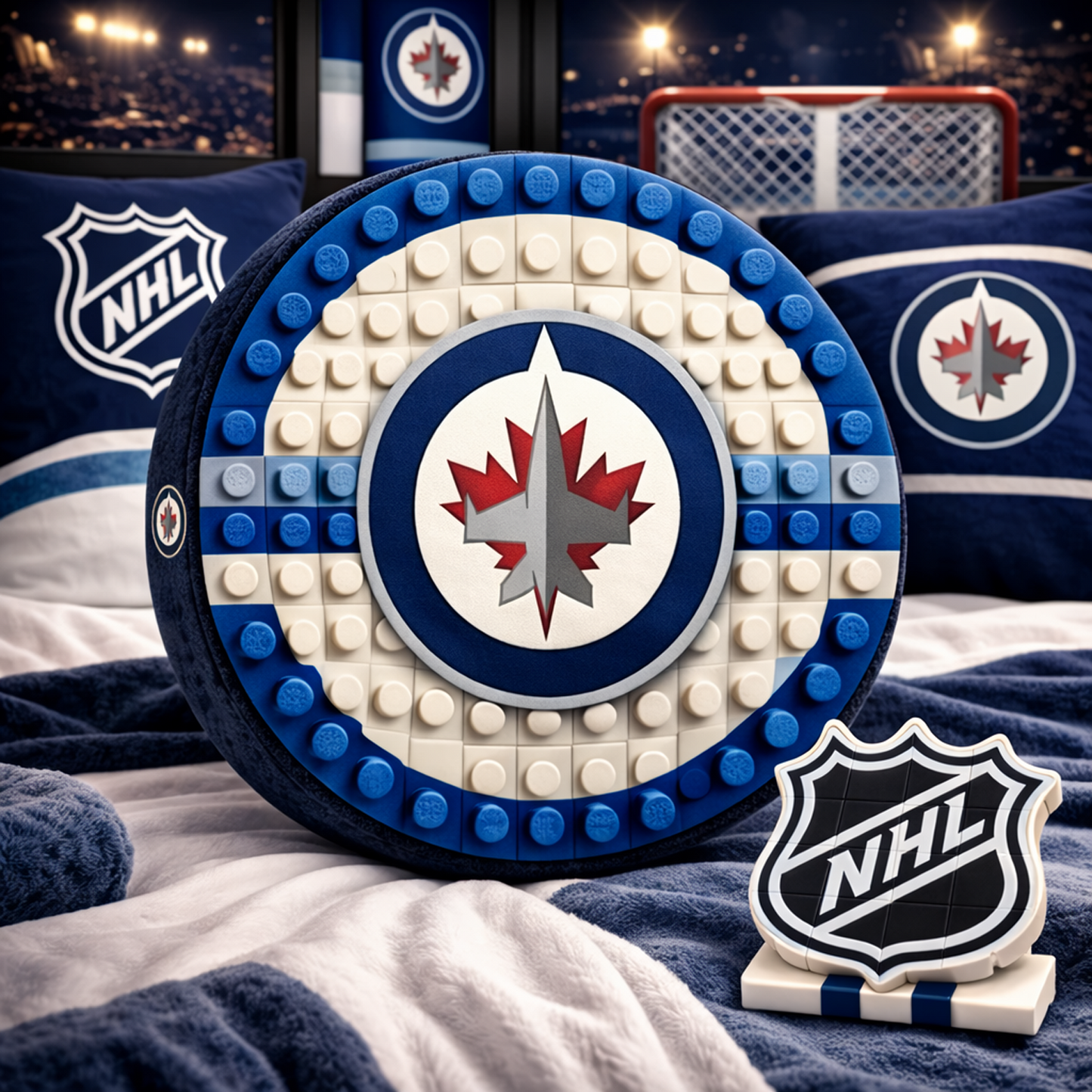 WPG x NHL Hockey Logo Plush Pillow NAK NHT