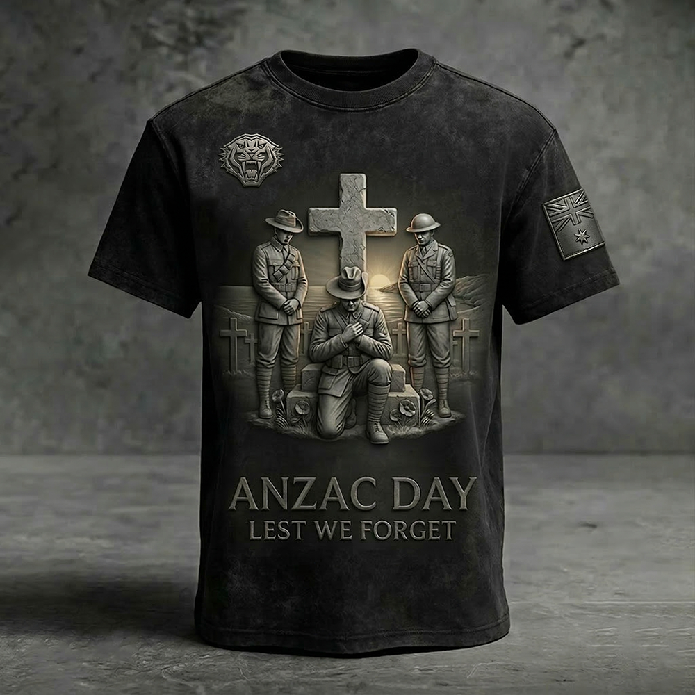 WT _ NRL ANZAC Day Commemorative T-Shirt - Lest We Forget Edition NAK TTT