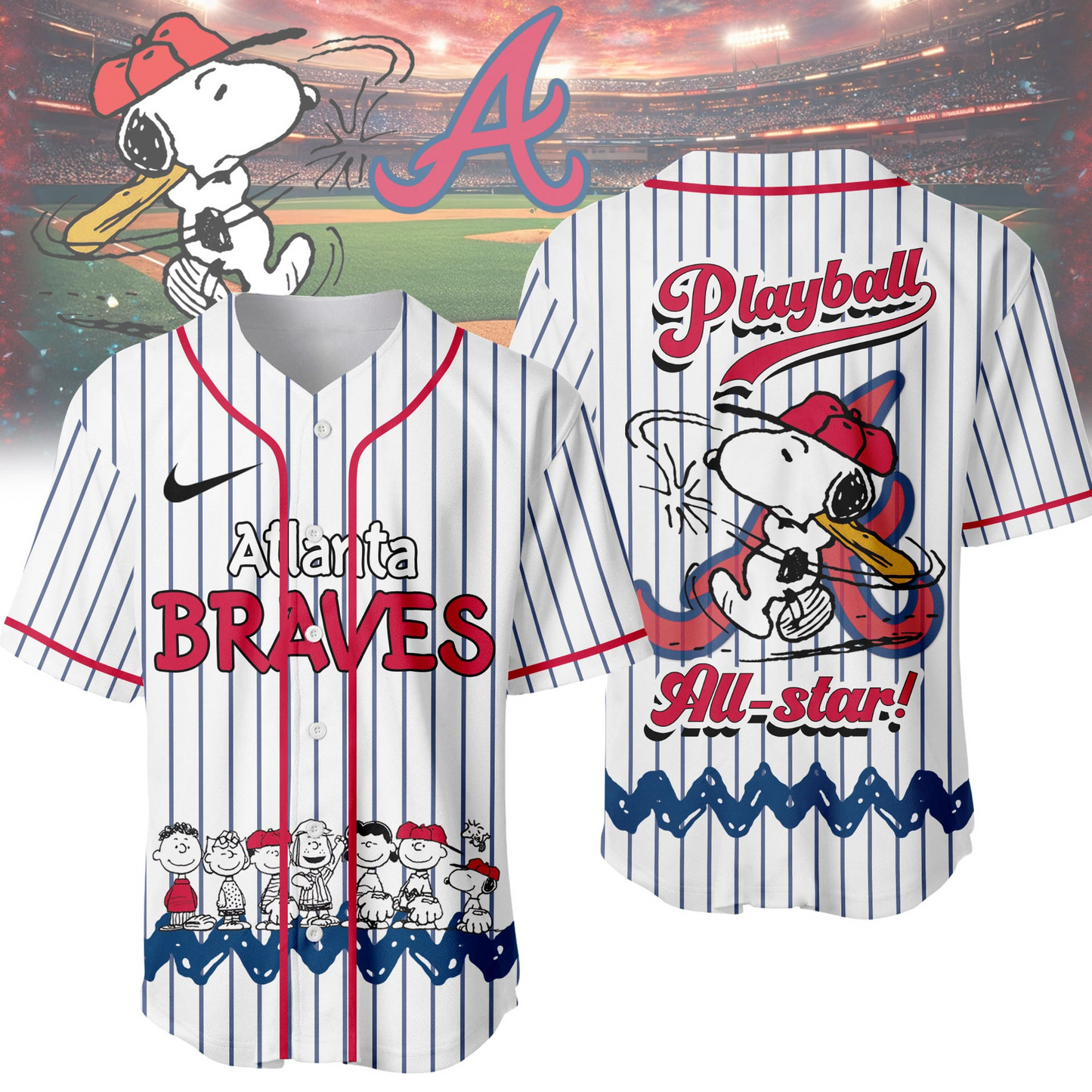 AB x Premium MLB Snoopy Playball Jersey DDT NTL