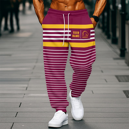 BB x NRL Casual Long Pants Custom Name Gift For Fan DDT 190326 NTL
