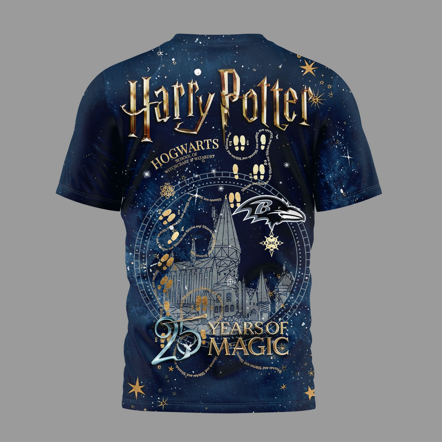 BR Premium NFL Harry Potter 25 Years Of Magic 3D Shirt DDT CTND