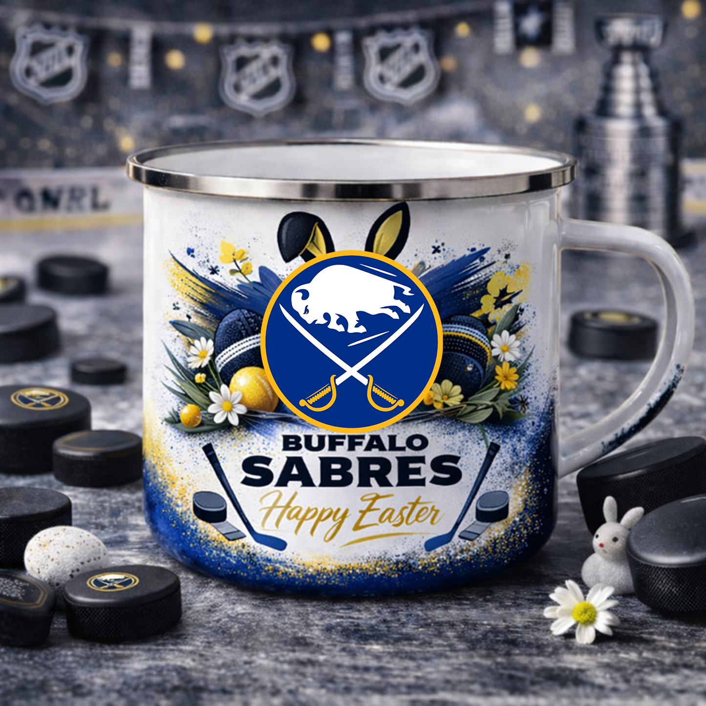 BUF X NHL Easter-themed enamel mug 0703 NAK NHT