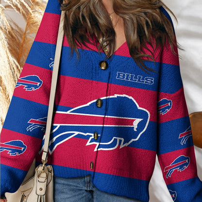 BUF x NFL Cardigan Sweatshirt With Button  DatND DVT