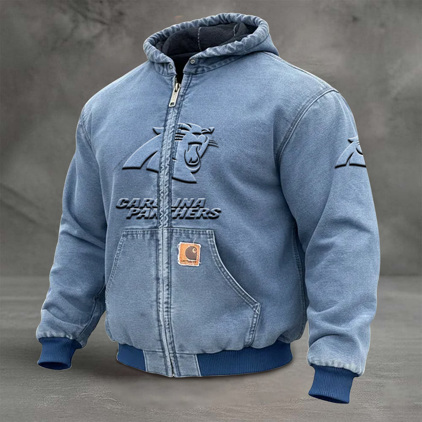 CAR x NFL Retro Hooded Sweatshirt Jacket Casual Workwear Denim Jacket DATND TANTD