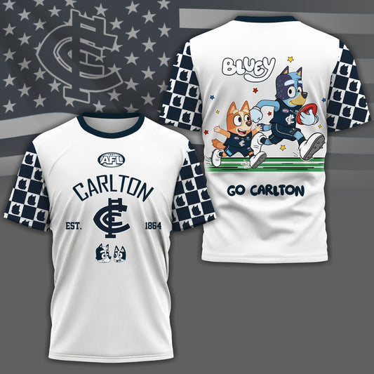 CB x AFL Premium Bluey 3D Shirt DDT TTTZ