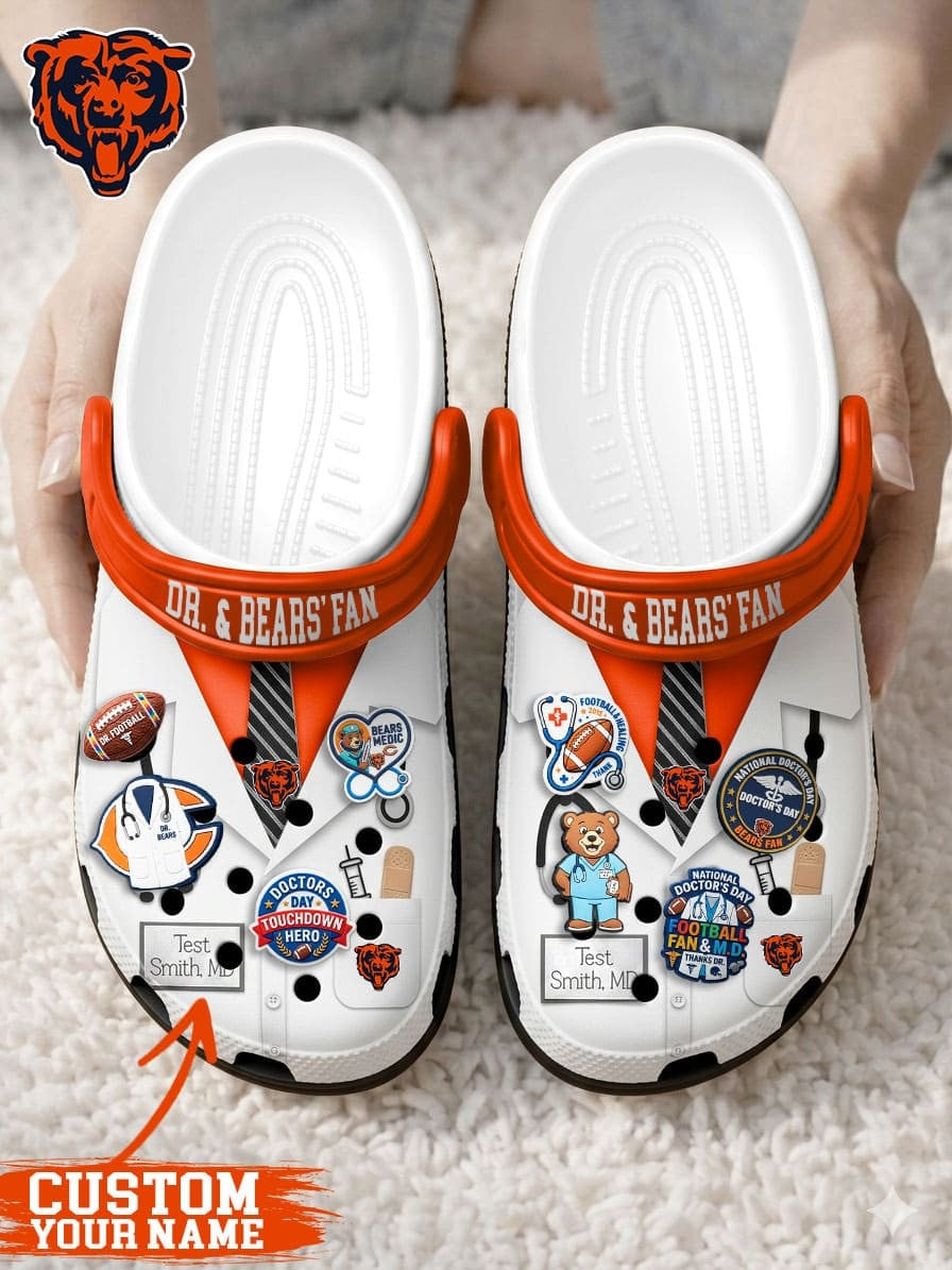 CHI PREMIUM NFL NATIONAL DOCTOR'S DAY CLOGS WITH 8 CHARMS DDT  CTND