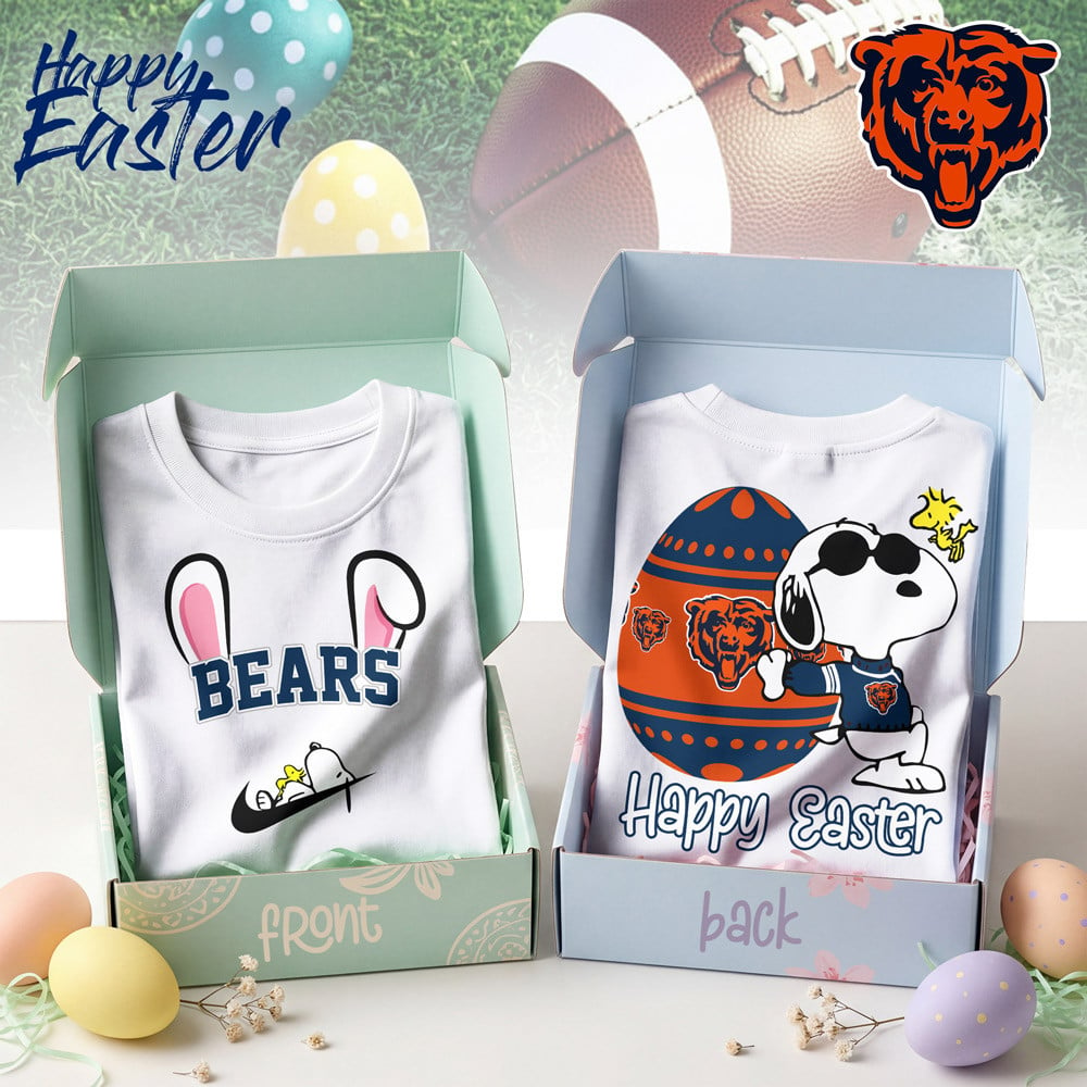 CHI Premium NFL Happy Snoopy Easter T-shirt DDT NTL