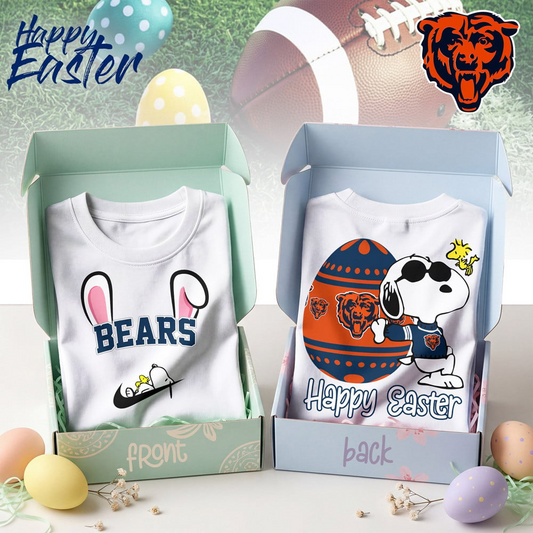 CHI Premium NFL Happy Snoopy Easter T-shirt DDT NTL
