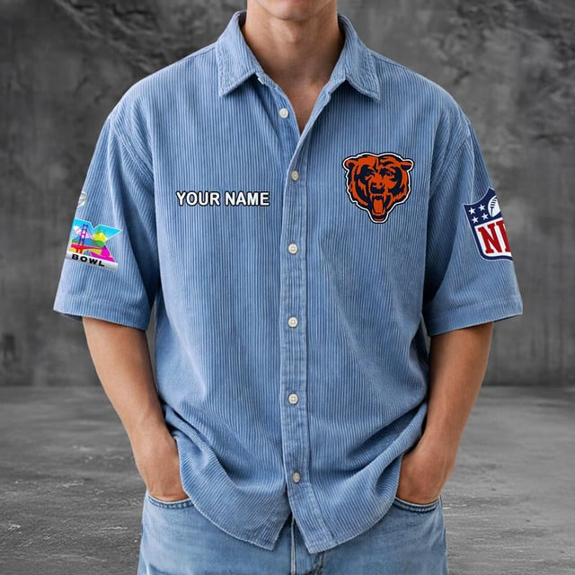 CHI x NFL Men Seersucker Button Shirt DDT NTL