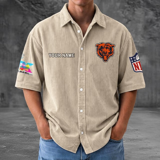 CHI x NFL Men Seersucker Button Shirt DDT NTL