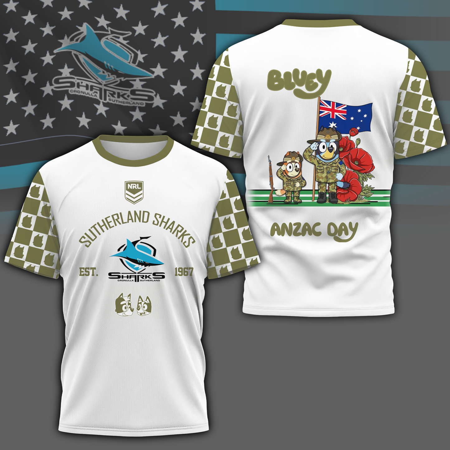 CSS x NRL Anniversary Anzac Day Shirt DDT LBN