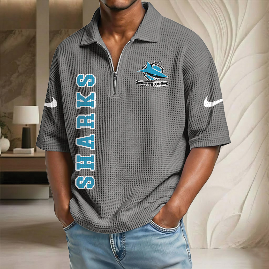 NRL x CSS Waffle Half-Zip Polo Shirt HLP HLPHUONG