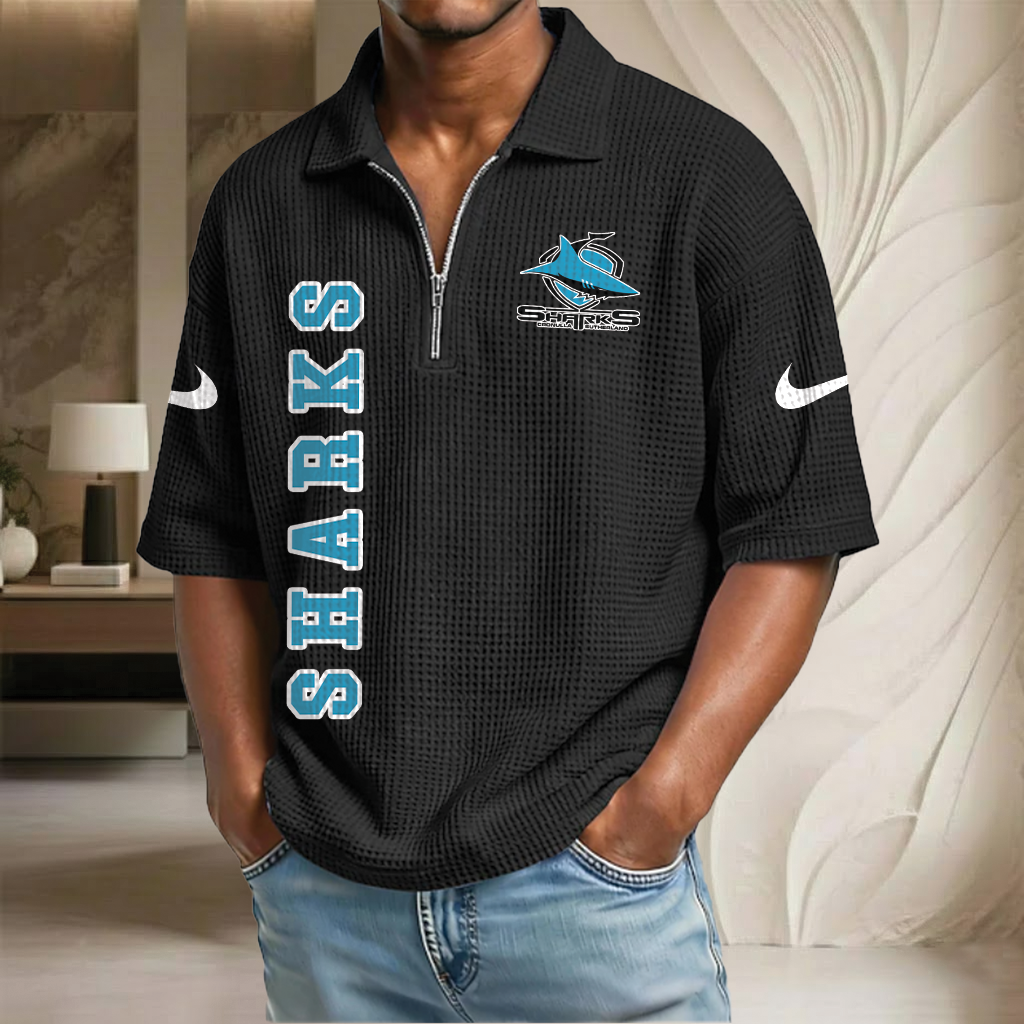 NRL x CSS Waffle Half-Zip Polo Shirt HLP HLPHUONG