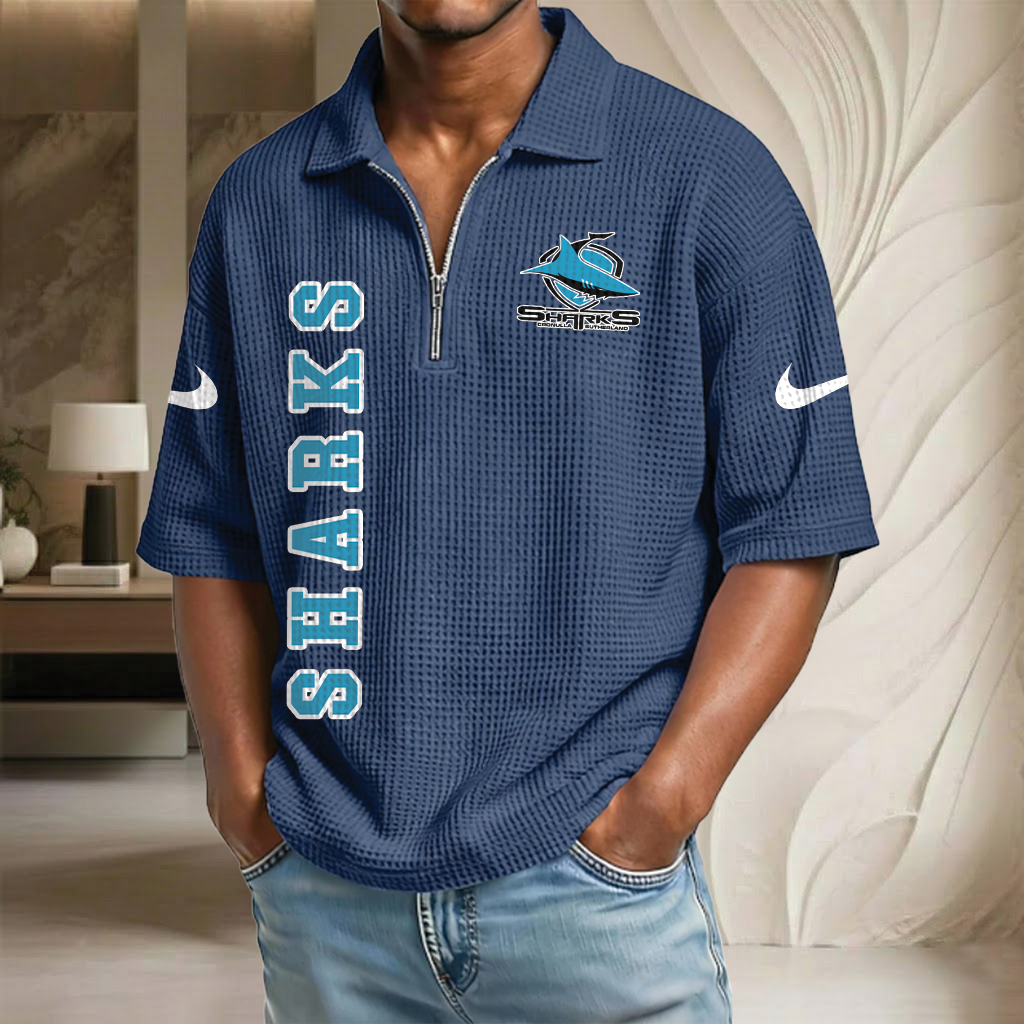 NRL x CSS Waffle Half-Zip Polo Shirt HLP HLPHUONG