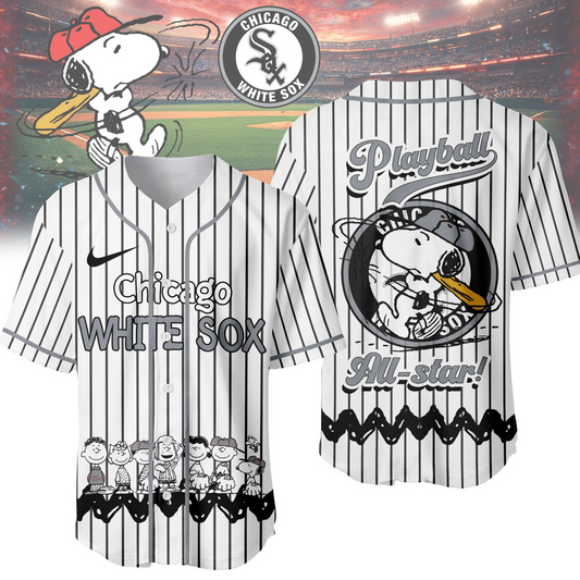 CWS x Premium MLB Snoopy Playball Jersey DDT NTL