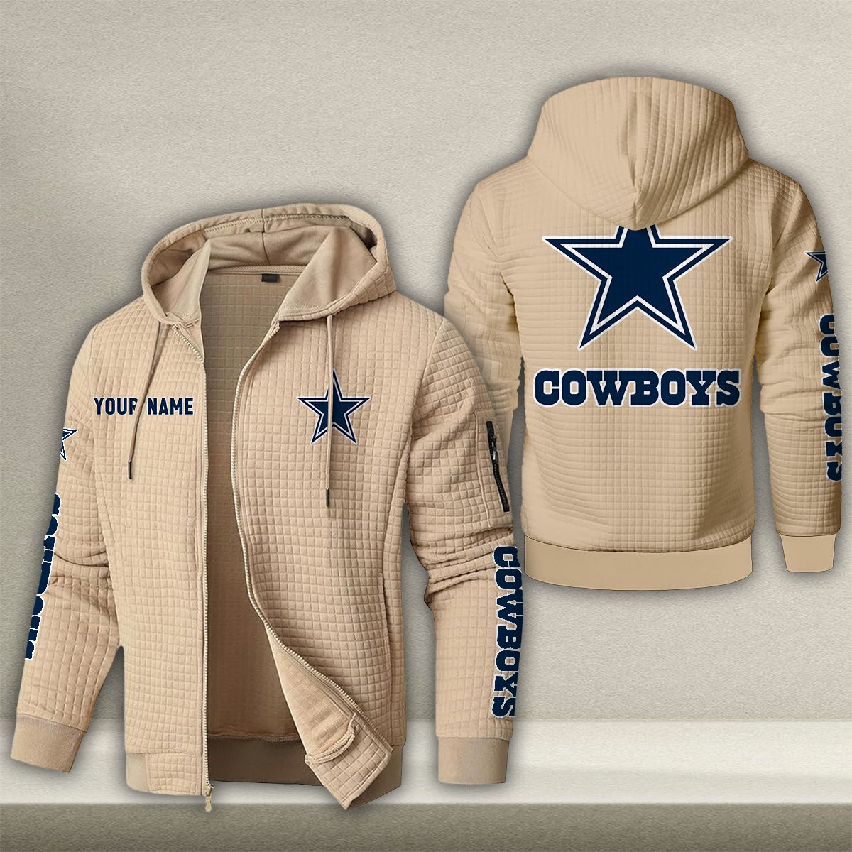 DAL x NFL Quilted Zip Hoodie DatND DVT
