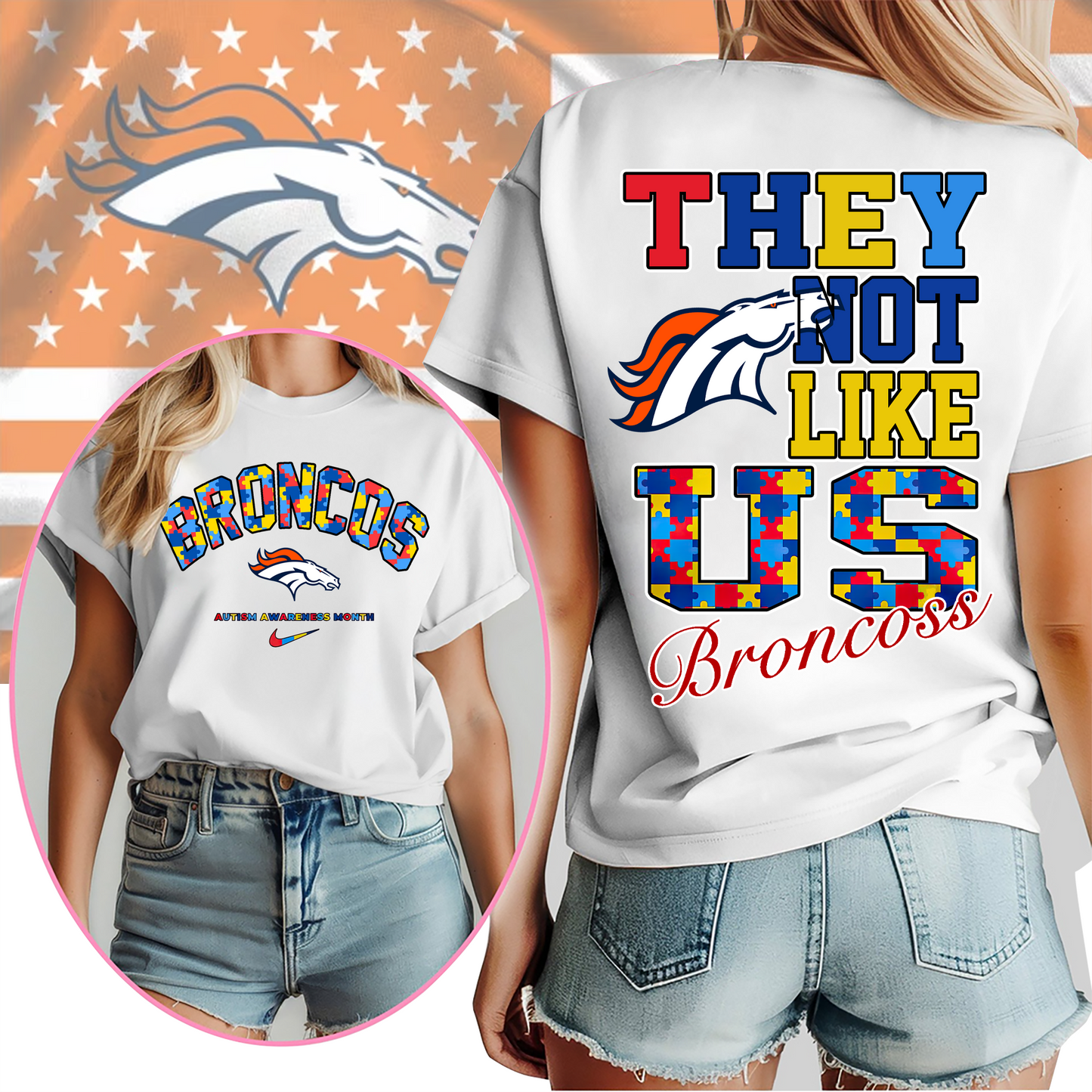 DB Premium NFL Autism Awareness Month 3D Shirt DDT CTND