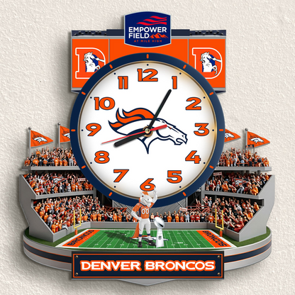 DB x NFL Stadium Decorative 3D Visual Effect Acrylic Wall Clock DDT CTND