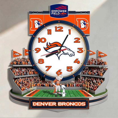DB x NFL Stadium Decorative 3D Visual Effect Acrylic Wall Clock DDT CTND