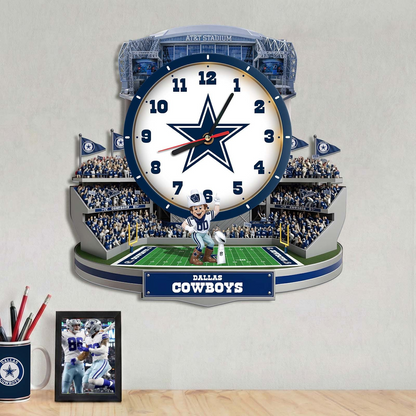 DC x NFL Stadium Decorative 3D Visual Effect Acrylic Wall Clock DDT CTND